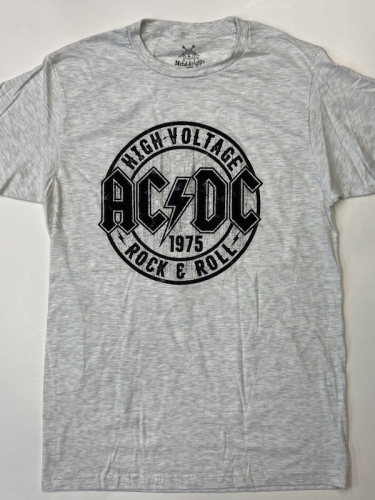 Playera ACDC HIGH VOLTAGE JASPE BLANCA